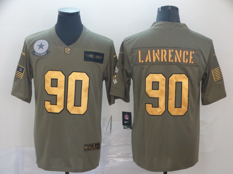 Men's Dallas Cowboys DeMarcus Lawrence #90 Brown Jersey